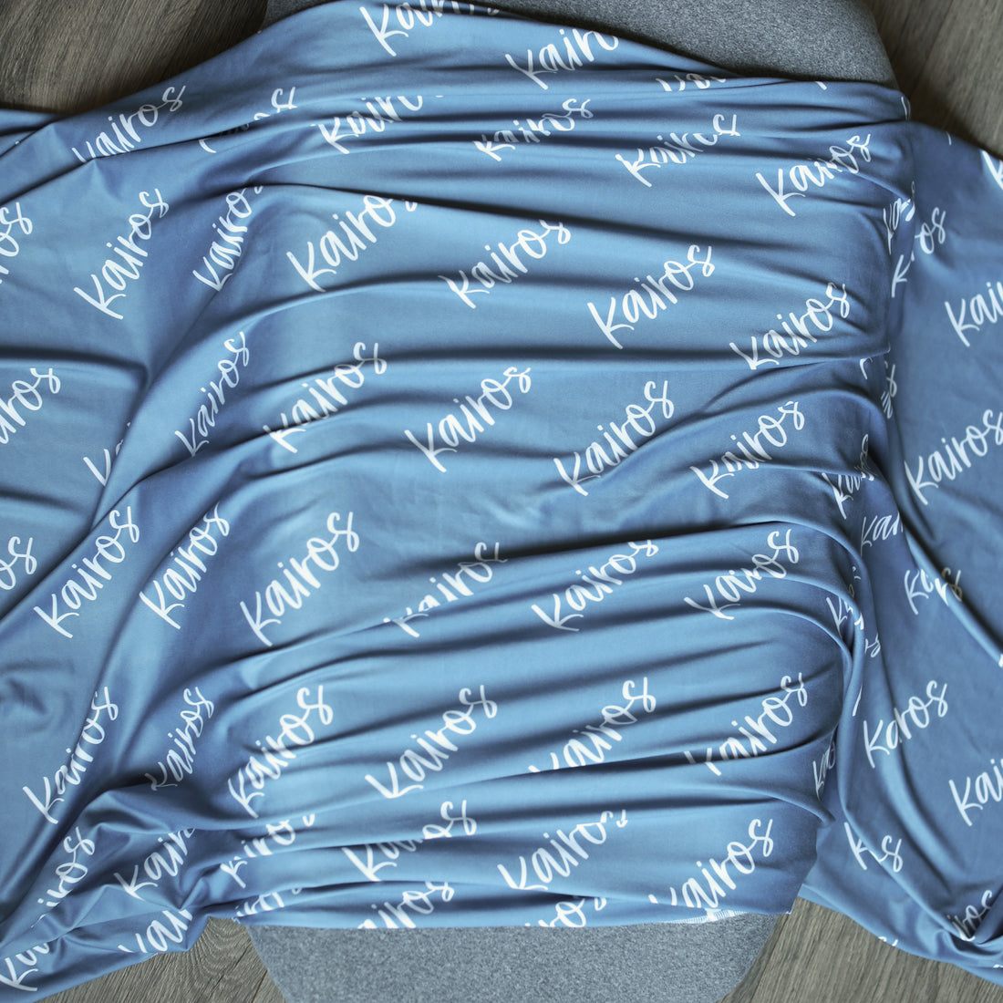 Carter Smokey Blue Stretchy Swaddle