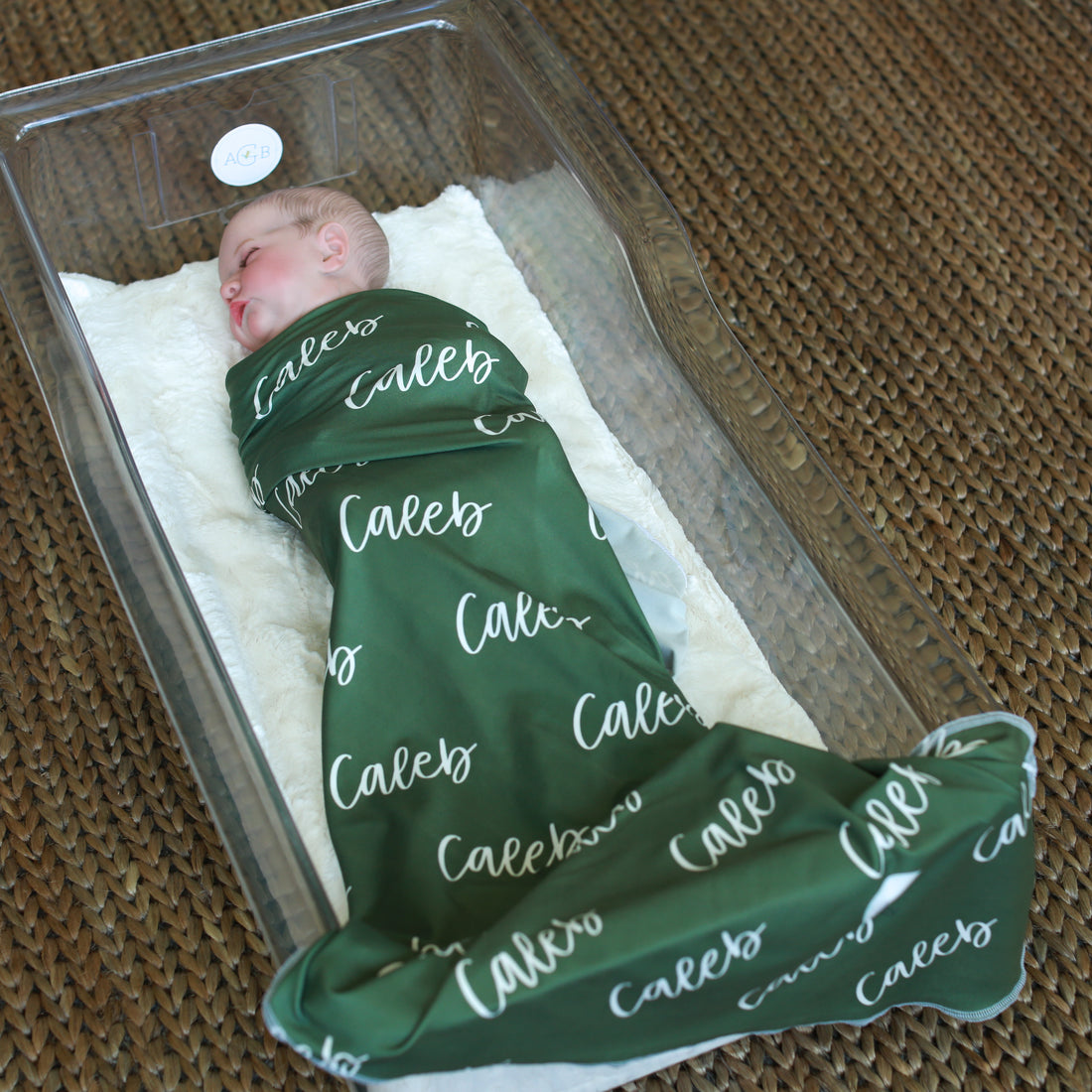 Carter Olive Army Stretchy Swaddle