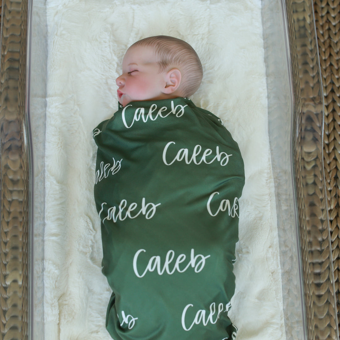 Carter Olive Army Stretchy Swaddle