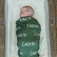 Carter Olive Army Stretchy Swaddle