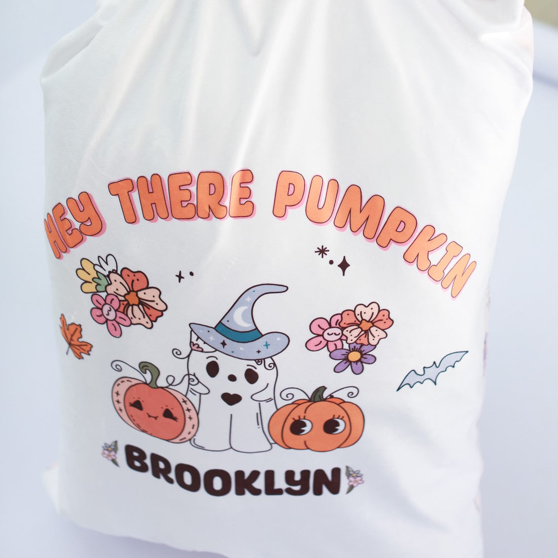 Halloween Treat Bag  Personalized Minky Pillowcase for Kids