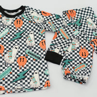 Ghosts On Skateboards Halloween Pajamas