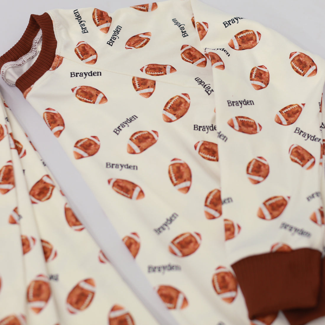 Football Pajamas Size 3T-12 (Boy and Girl Options)