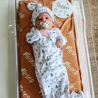 Bill's Golf Day Golf Theme Baby Gown Newborn Gift With Golf Theme