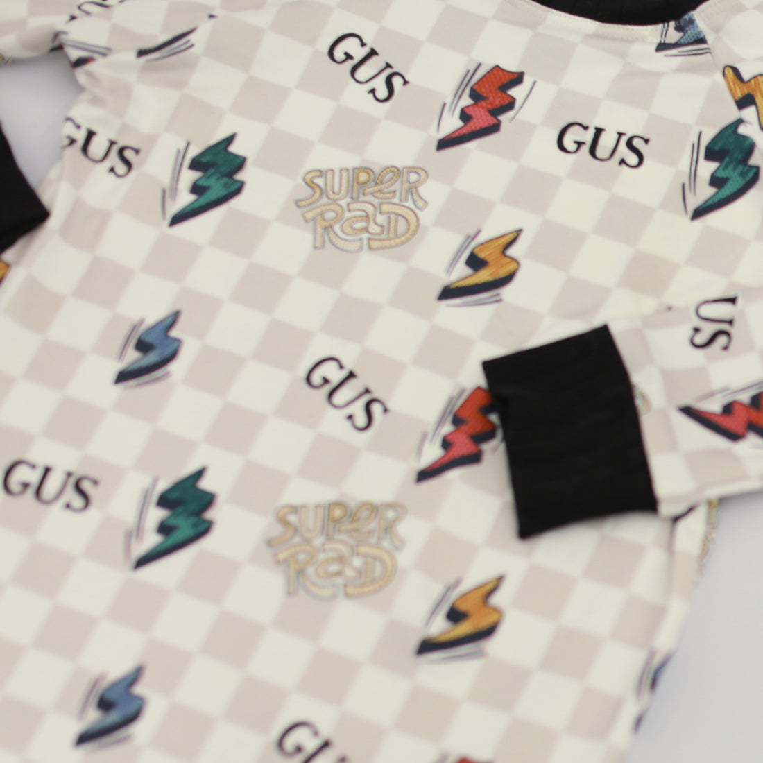 Lightning Bolt Pajamas - Short or Long Sleeve (3 months to kids 14)