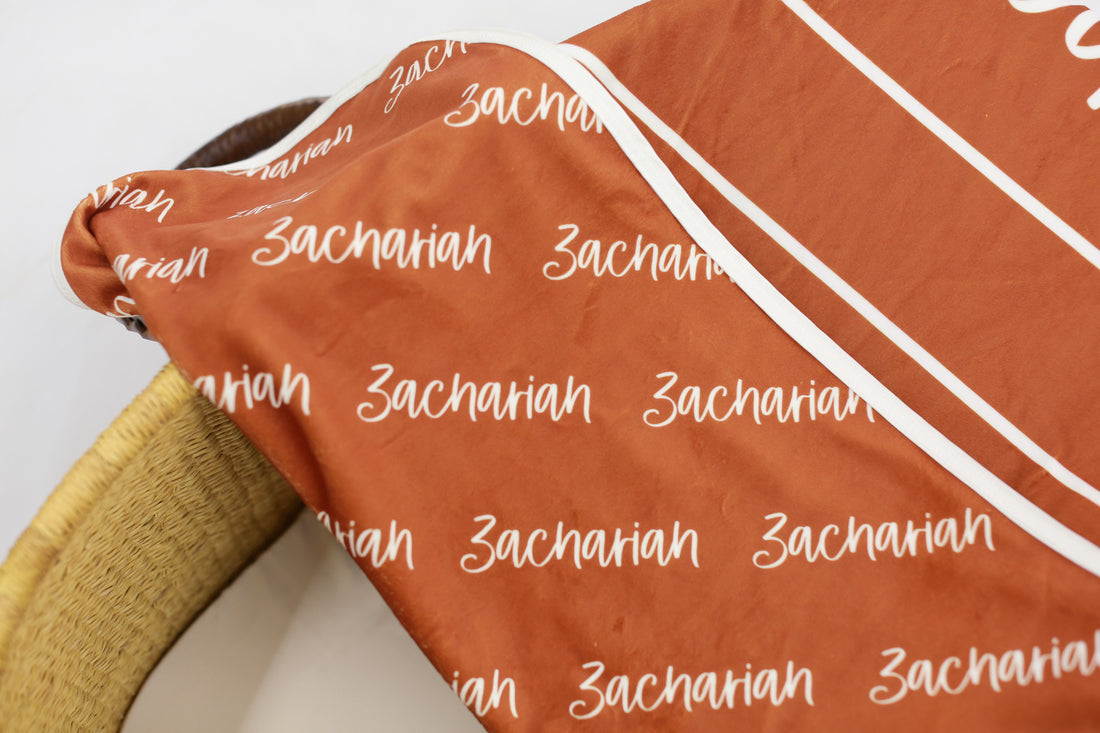 Personalized Baby Blanket Carter Rusty Nail