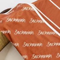 Personalized Baby Blanket Carter Rusty Nail
