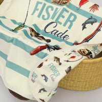 Fishing Custom Stroller Blanket