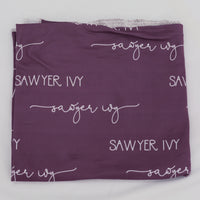Stretchy Baby Swaddle - Personalized Solid Color Blanket | Soft, Breathable Wrap