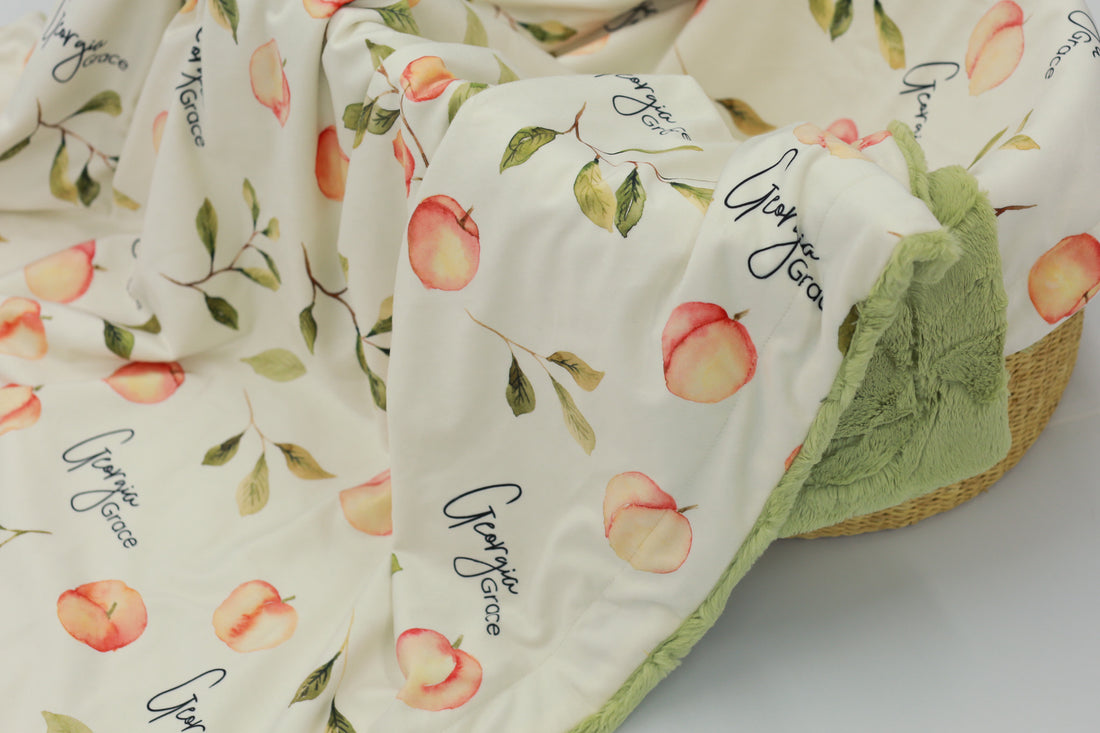 Georgia Peach Minky Deluxe Throw