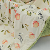 Georgia Peach Minky Deluxe Throw