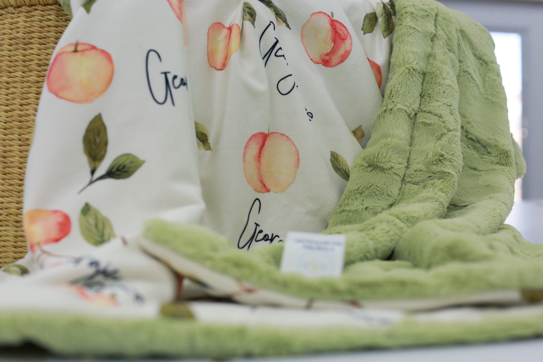 Georgia Peach Minky Deluxe Throw