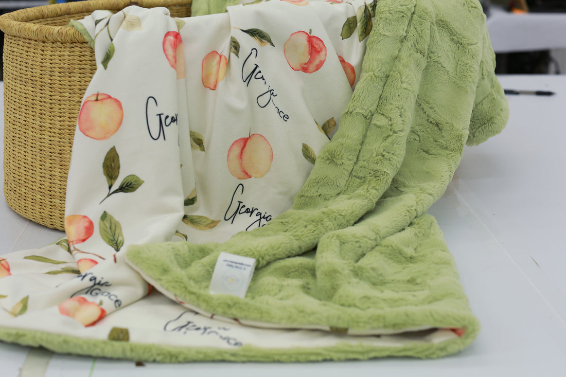 Georgia Peach Minky Deluxe Throw