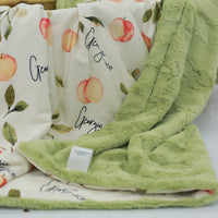 Georgia Peach Minky Deluxe Throw