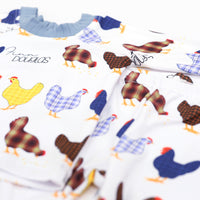 Blue Calico Chickens Personalized Easter Pajamas