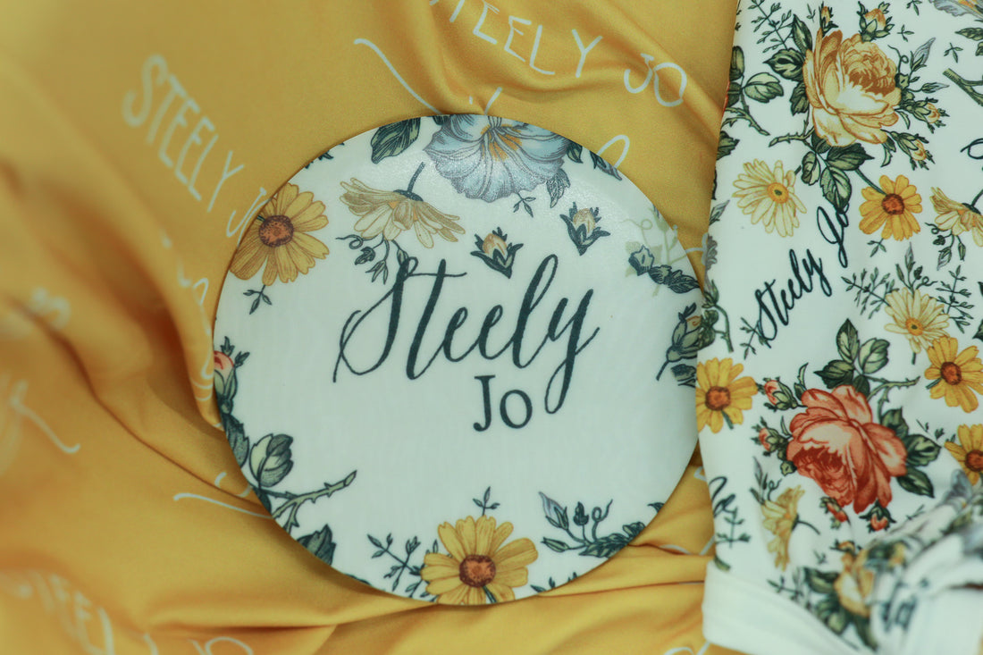 Emily Floral Round Announcement Disk