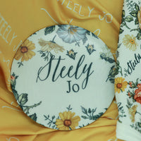 Emily Floral Round Announcement Disk