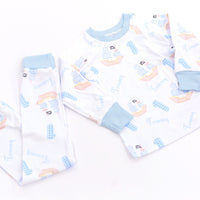 Pirate Ship Birthday Boy Pajamas - Short or Long Sleeve (3 months to kids 14)