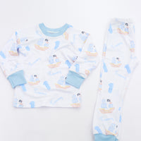 Pirate Ship Birthday Boy Pajamas - Short or Long Sleeve (3 months to kids 14)