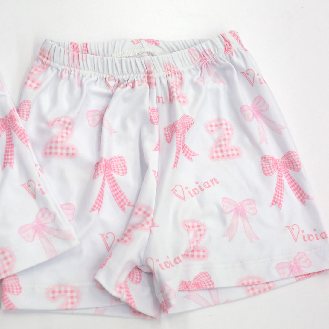 Heirloom Bows Pink Birthday Girl Pajamas - Short or Long Sleeve (3 months to kids 14)