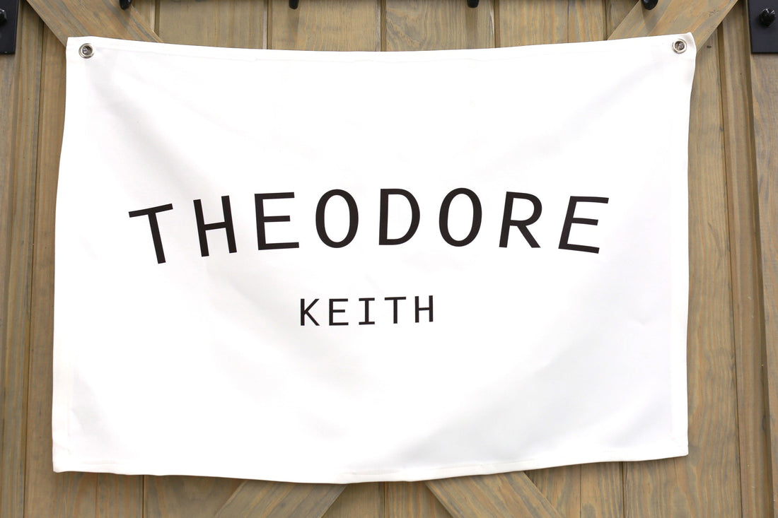 Minimalistic Baby Name Banner for Nursery or Kids Bedroom