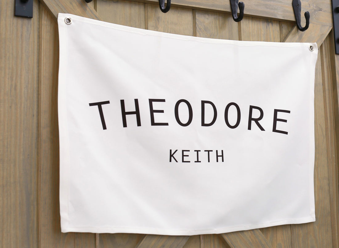 Minimalistic Baby Name Banner for Nursery or Kids Bedroom