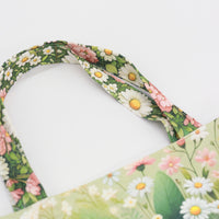 Floral Teacher Tote Bag – Personalized Green Canvas Tote | Teacher Gift Idea