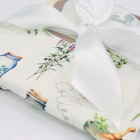 Herbal Apothecary Pajamas – Women's Sleepwear with Floral Print & Pink Trim