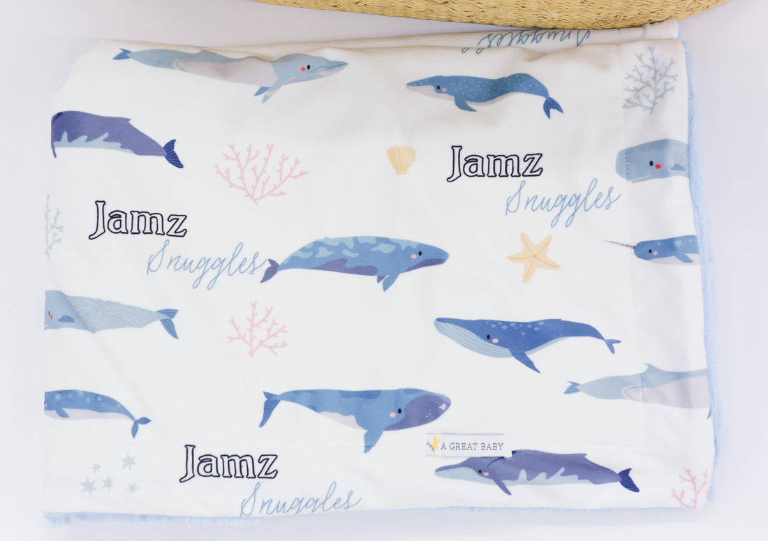 Whales Baby Deluxe Blanket