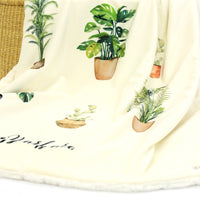 Green Thumb Mom Blanket –Plant Lover  Personalized Cozy Snuggle Throw with Custom Name