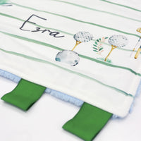 Bill's Golf Day Baby Boy Minky Lovie Blanket with Name