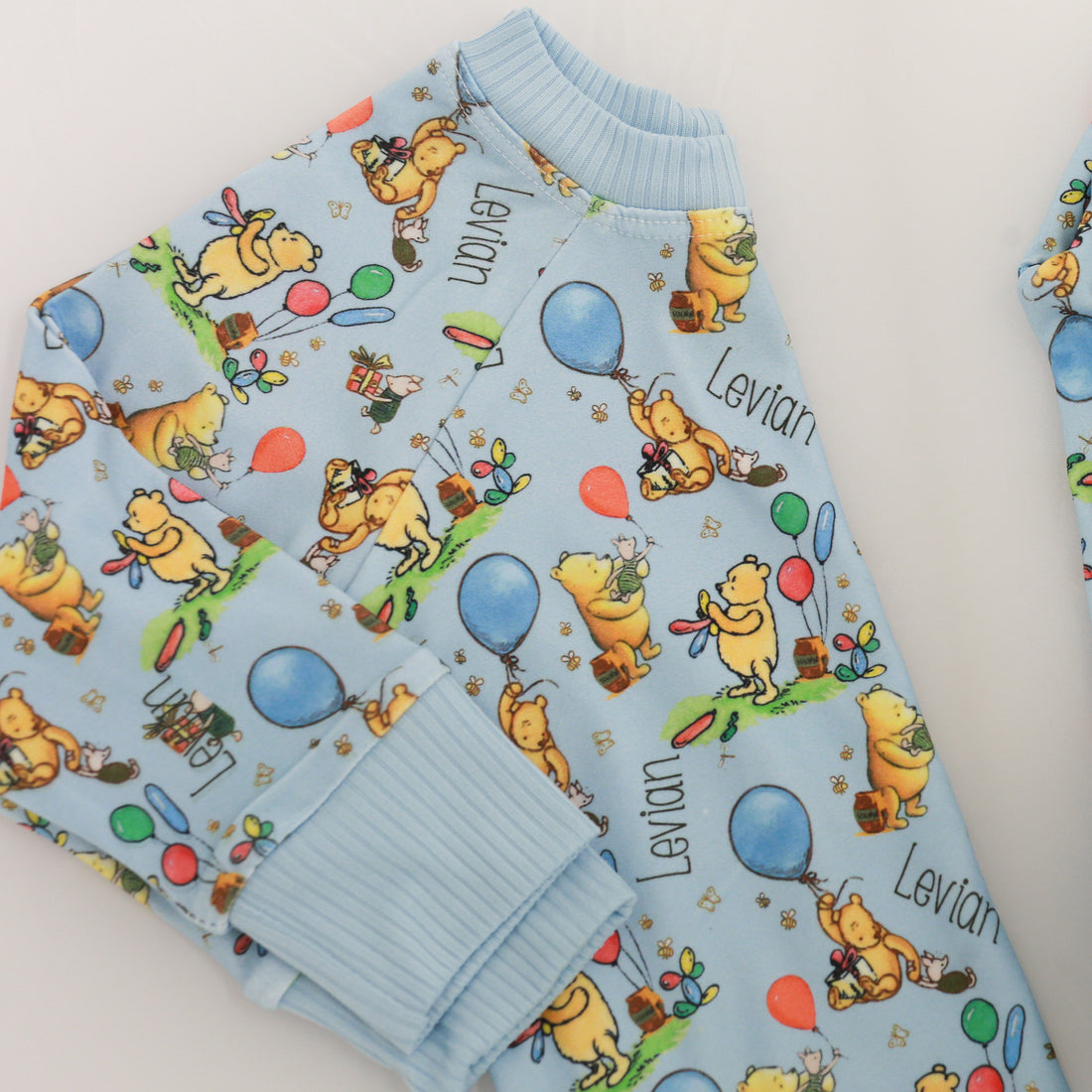 Personalized Winnie the Pooh Birthday Pajamas - Cute Kids PJ's with Vintage Print
