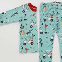 Golf Kid Personalized Pajamas for Boys - Golfing Theme PJs, Soft Knit Outfit