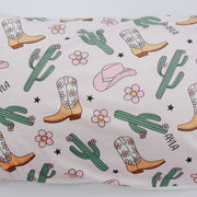 Cowgirl Pillowcase – Personalized Soft Minky Fabric Kids Bedding | Western Decor Gift