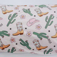 Cowgirl Pillowcase – Personalized Soft Minky Fabric Kids Bedding | Western Decor Gift