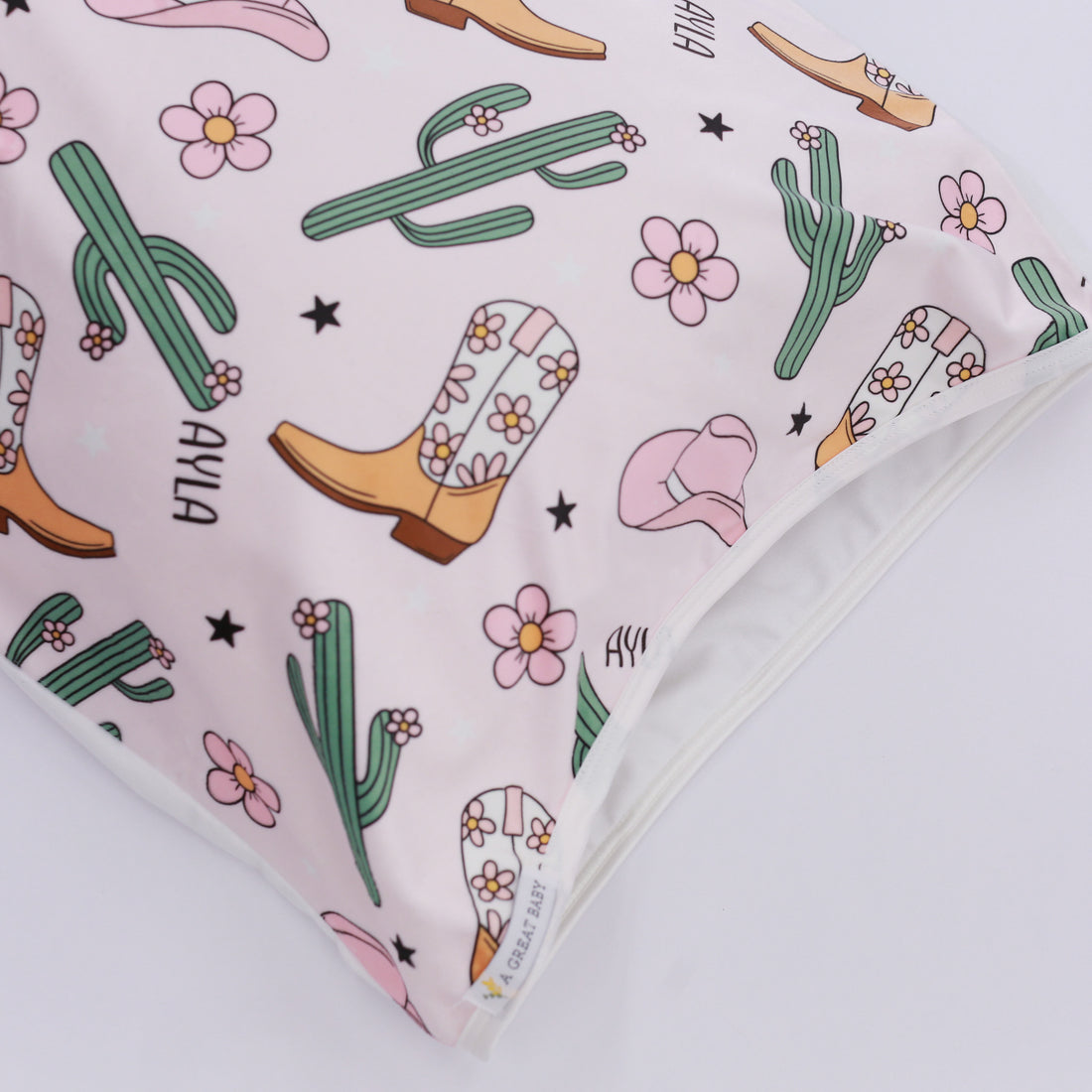 Cowgirl Pillowcase – Personalized Soft Minky Fabric Kids Bedding | Western Decor Gift