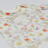 Personalized Baby Gown – Floral Spring Baby Gown with Tie Bottom, Soft Jersey