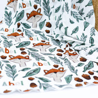 Stretchy Swaddle Blanket | Personalized Fox Baby Blanket With Name - Soft, Breathable Wrap