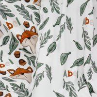Stretchy Swaddle Blanket | Personalized Fox Baby Blanket With Name - Soft, Breathable Wrap