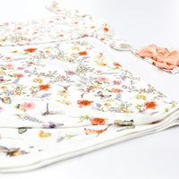 Baby Gift Set – Personalized Knotted Baby Gown & Floral Swaddle with Headband