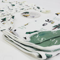 Winnie The Pooh Baby Set – Personalized Baby Take Home Set with Swaddle Blanket & Knit Hat