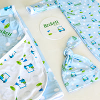 Baby Boy Golf Set | Machine Washable Gown, Soft Swaddle & Hospital Going Home Set for Newborns