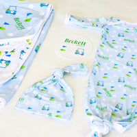 Baby Boy Golf Set | Machine Washable Gown, Soft Swaddle & Hospital Going Home Set for Newborns