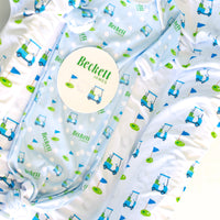 Baby Boy Golf Set | Machine Washable Gown, Soft Swaddle & Hospital Going Home Set for Newborns