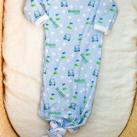 Baby Boy Golf Set | Machine Washable Gown, Soft Swaddle & Hospital Going Home Set for Newborns