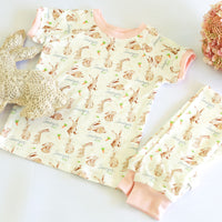 Personalized Easter Pajamas - Soft Jersey Kids Sleepwear With Bunny Print