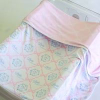 Pink Heirloom Bows Stretchy Swaddle Blanket