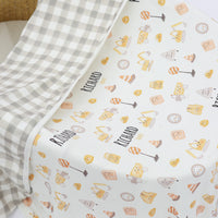 Personalized Baby Set – Little Diggers Take-Me-Home Outfit with Swaddle Blanket & Hat