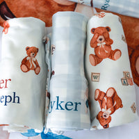 Stretchy Baby Swaddle – 3 Pack Teddy Bear Swaddling Blankets for Newborn Sleep