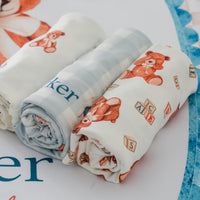 Stretchy Baby Swaddle – 3 Pack Teddy Bear Swaddling Blankets for Newborn Sleep